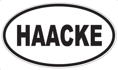 HAACKE - Oval Sticker