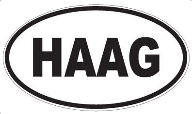 HAAG - Oval Sticker