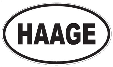 HAAGE - Oval Magnet