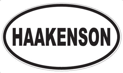 HAAKENSON - Oval Sticker