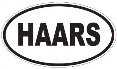 HAARS - Oval Sticker