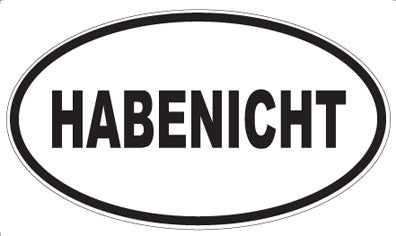 HABENICHT - Oval Sticker