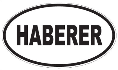HABERER - Oval Sticker