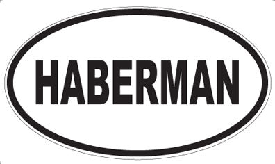 HABERMAN - Oval Magnet