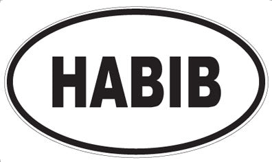HABIB - Oval Sticker