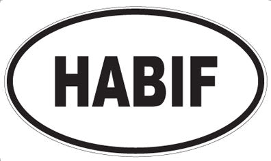 HABIF - Oval Sticker