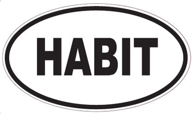 HABIT - Oval Magnet