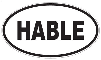 HABLE - Oval Sticker