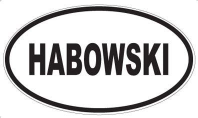 HABOWSKI - Oval Magnet