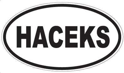 HACEKS - Oval Sticker