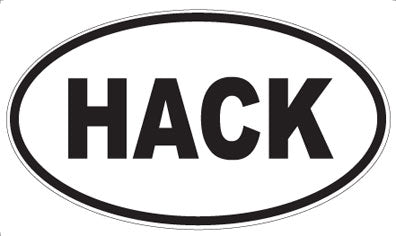HACK - Oval Sticker