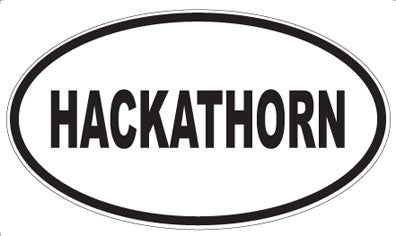 HACKATHORN - Oval Magnet