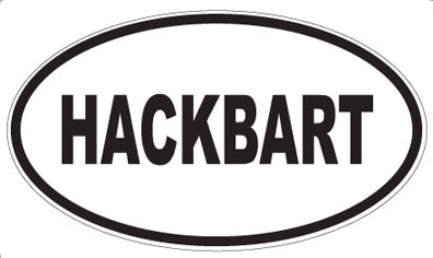 HACKBART - Oval Sticker