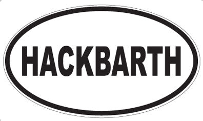 HACKBARTH - Oval Sticker