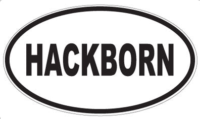 HACKBORN - Oval Sticker