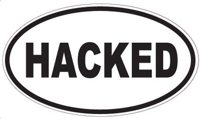 HACKED - Oval Sticker