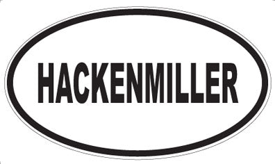HACKENMILLER - Oval Sticker