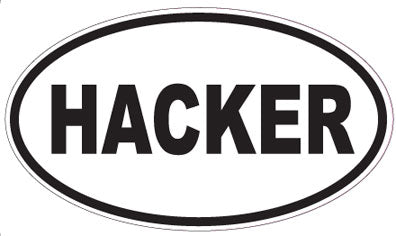HACKER - Oval Sticker