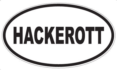 HACKEROTT - Oval Magnet