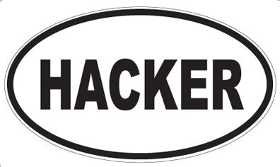 HACKER - Oval Magnet