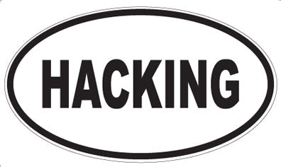 HACKING - Oval Sticker