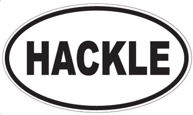 HACKLE - Oval Sticker