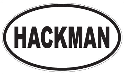 HACKMAN - Oval Magnet