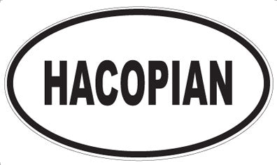 HACOPIAN - Oval Sticker