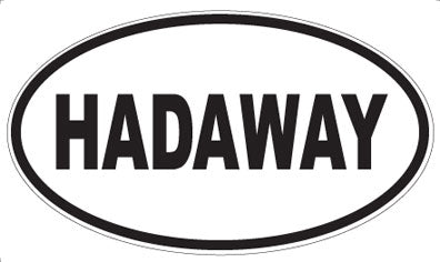 HADAWAY - Oval Sticker