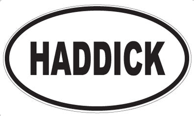 HADDICK - Oval Sticker