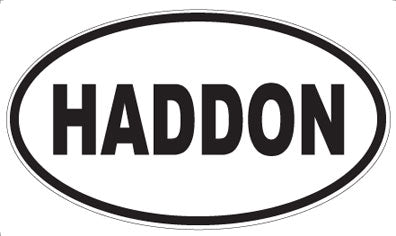 HADDON - Oval Sticker