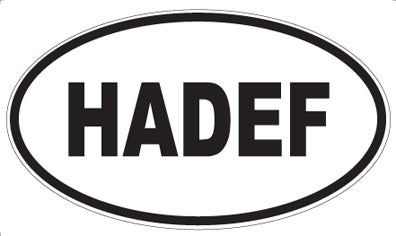 HADEF - Oval Sticker