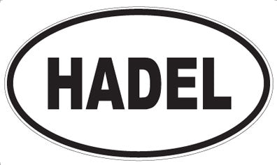 HADEL - Oval Sticker