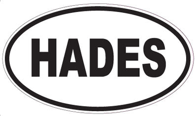 HADES - Oval Sticker