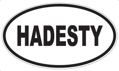 HADESTY - Oval Sticker
