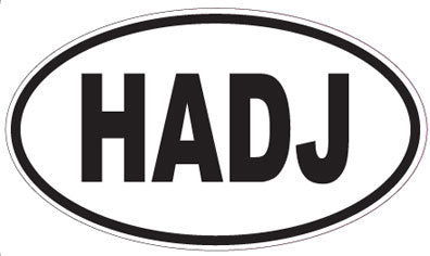 HADJ - Oval Sticker
