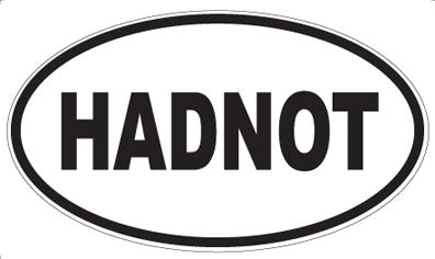 HADNOT - Oval Sticker