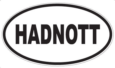 HADNOTT - Oval Sticker