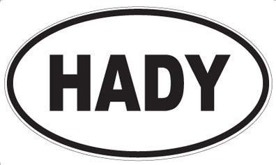 HADY - Oval Sticker