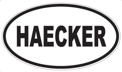 HAECKER - Oval Sticker