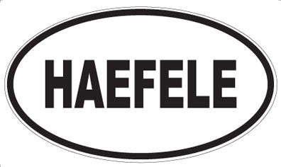 HAEFELE - Oval Sticker