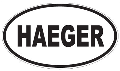 HAEGER - Oval Sticker