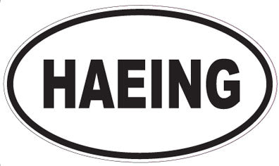 HAEING - Oval Sticker