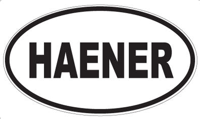HAENER - Oval Sticker
