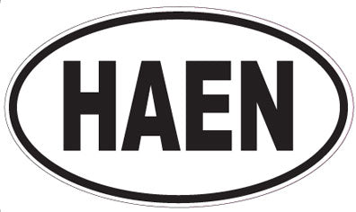 HAEN - Oval Sticker