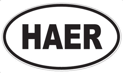 HAER - Oval Sticker