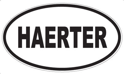 HAERTER - Oval Sticker