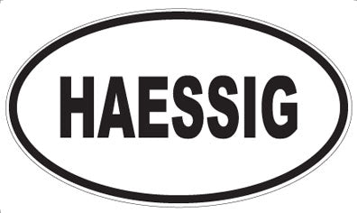 HAESSIG - Oval Sticker