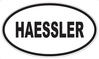 HAESSLER - Oval Sticker