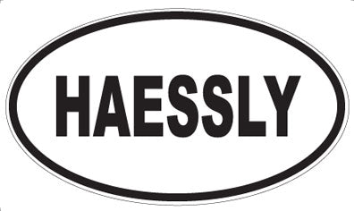 HAESSLY - Oval Sticker